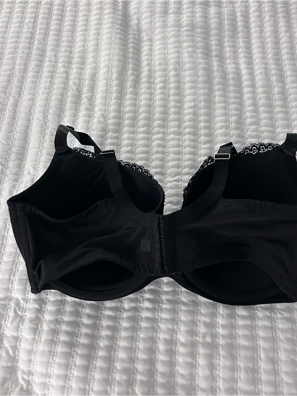Cacque Midnight Blue & Black Lace Push-Up Bra w Underwire. Size 40DDD - Picture 2 of 8